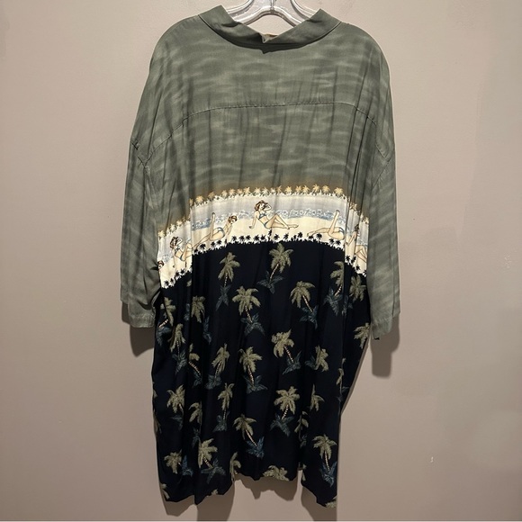 Campia Moda Hawaiian Shirt Mens 3XL Short Sleeve Button Up Shirt Pin Up Girls - Picture 5 of 9